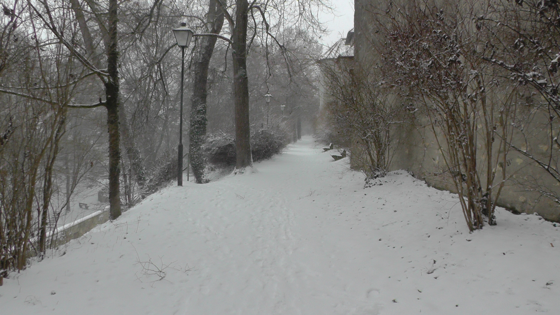 Hofgarten im Winter.